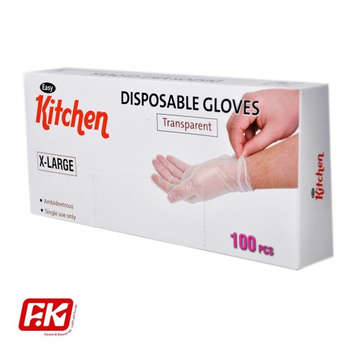 Easy kitchen Gloves TPE Clear XL (100pcs)