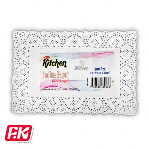 Rectangle paper doilies off white 8×12 inch